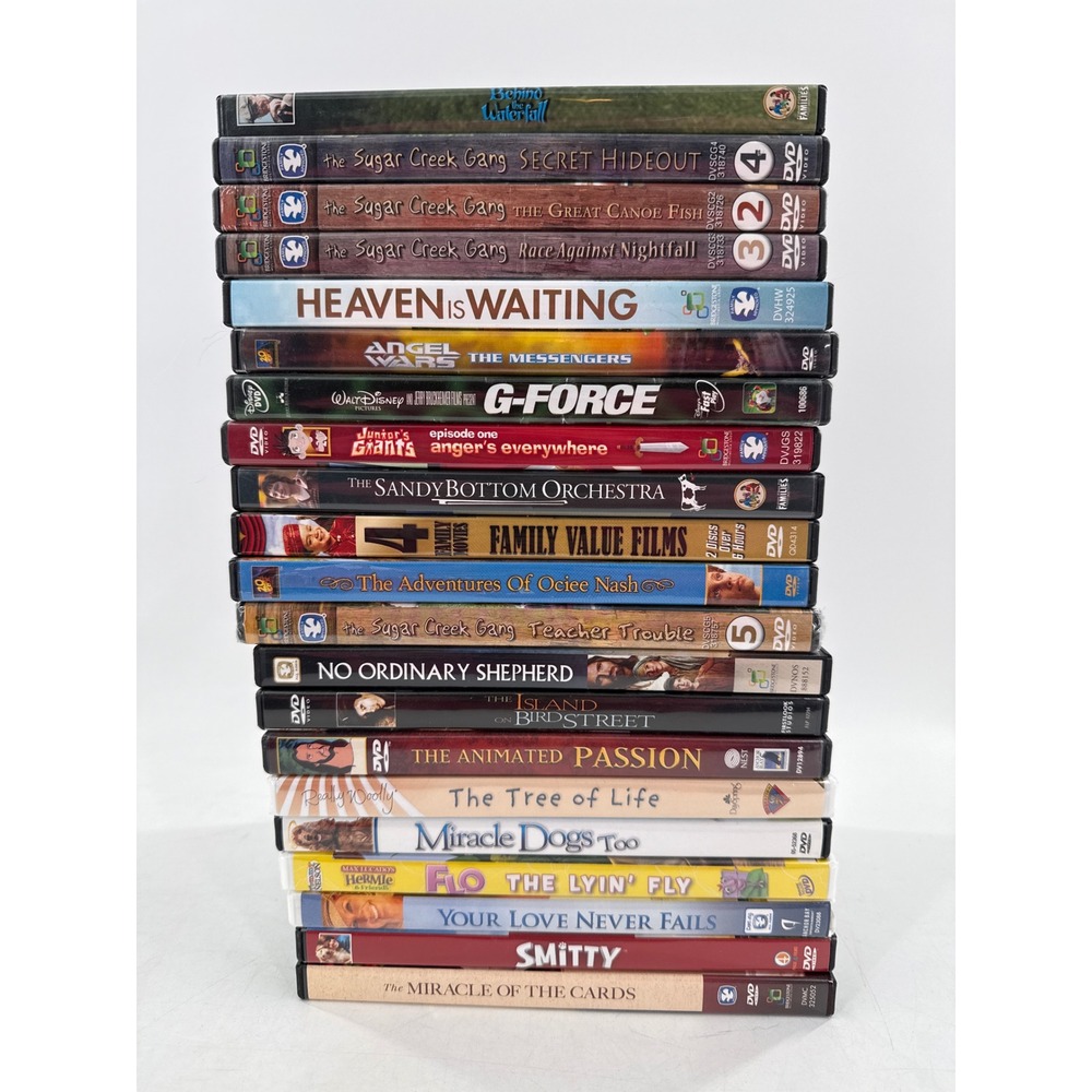 DVD Movie Lot Kids Family Christian Sugar Creek Gang G-Force Smitty 21 Disc